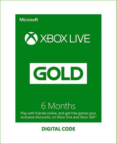 Xbox Live Gold 6 Meses Código Global