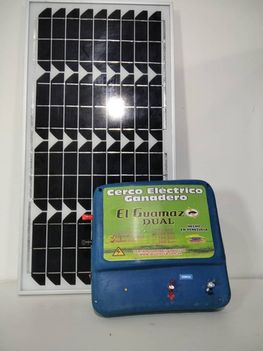 Energizador Cerco Ganadero Panel Solar Batería Incorporada