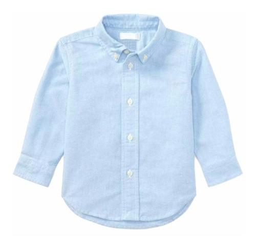 Camisa Manga Larga Vestir Bebes Y Niños Tela Algodon Oxford