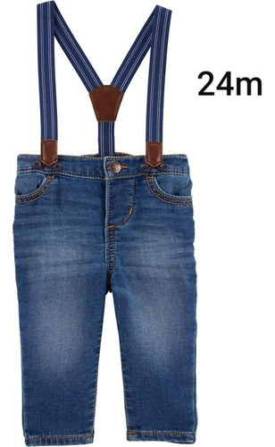 Pantalon Jean Bebe Niño Carters C/ Tirante Talla 24m $19