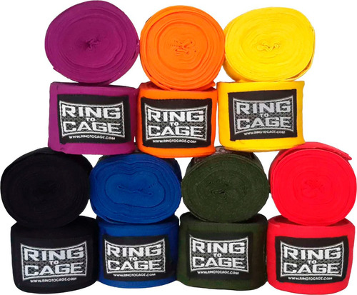 Vendas Boxeo Elasticas 4,57 Mts De Largo Marca Ring To Cage