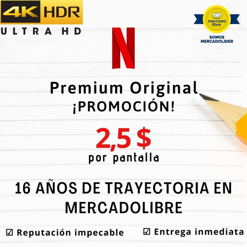 Neflix Premium Original Ultra H D 4 K | Envío Inmediato