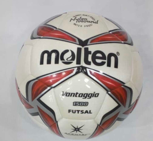 Balon Futsala Molten 3.5 Bajo Rebote Rojo Blanco Sy28