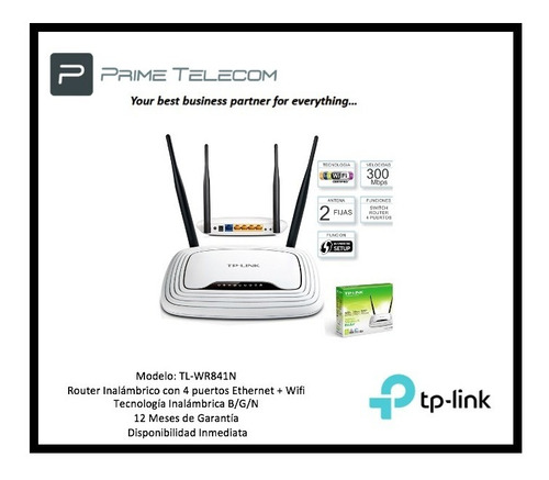 Router Inalambrico N A 300mbps + 4 Puertos Etherne