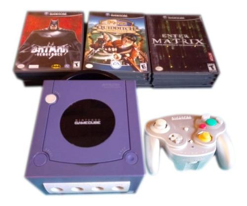 Super Combo Gamecube Control Inalambrico 12 Juegos Y Memoria