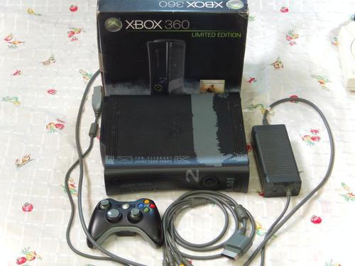 Consoa Xbox 360 Con Su Caja Cables Un Control Yjuego.pregunt