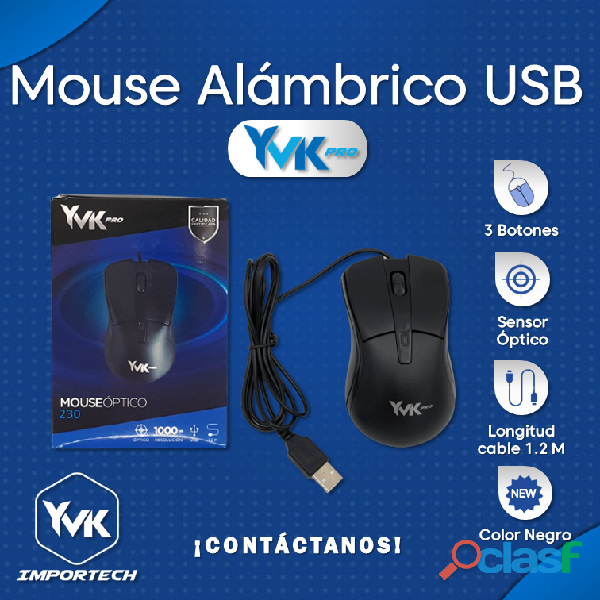 MOUSE Alambrico USB Marca: YVK PRO