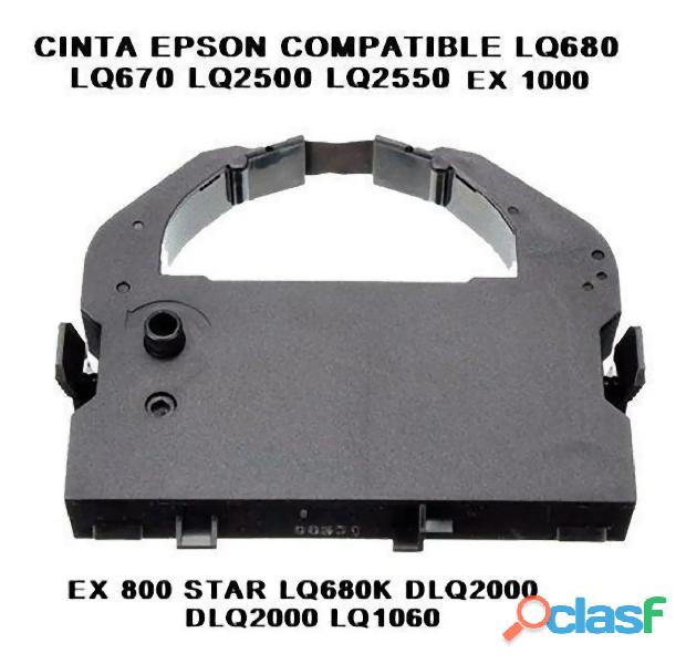 Cintas Compatible impresora Epson Lq680 Lq 670 Lq2550 Ex800