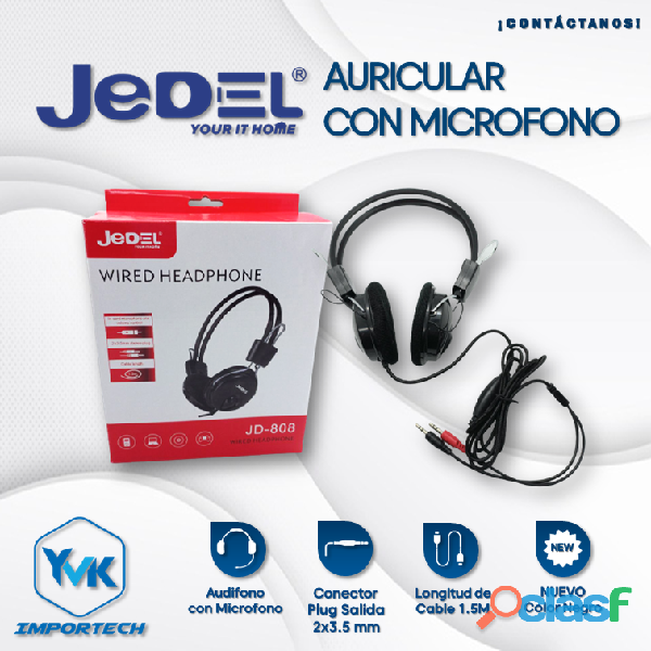 Audífonos con Micrófonos Marca: JEDEL