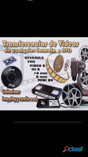 CONVIERTA SUS PELICULAS A DVD CUALQUIER FORMATO