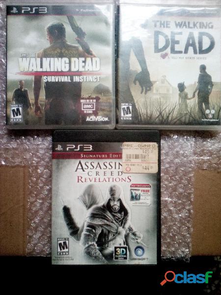 REMATO 3 JUEGOS DE PS3 THE WALKING DEAD Y ASSESSINS CREED