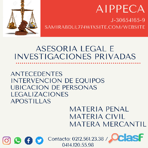 asesoría legal e investigaciones privadas