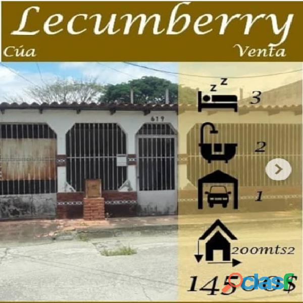 Venta de casa lecumberry. Cua. Miranda