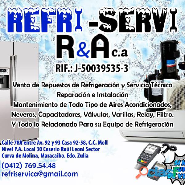 Refri servi R&A,c.a Disponible tec en refrigeración en