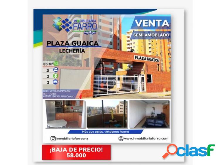 EN VENTA APARTAMENTO PLAZA GUAICA VE03-0005PG-RM