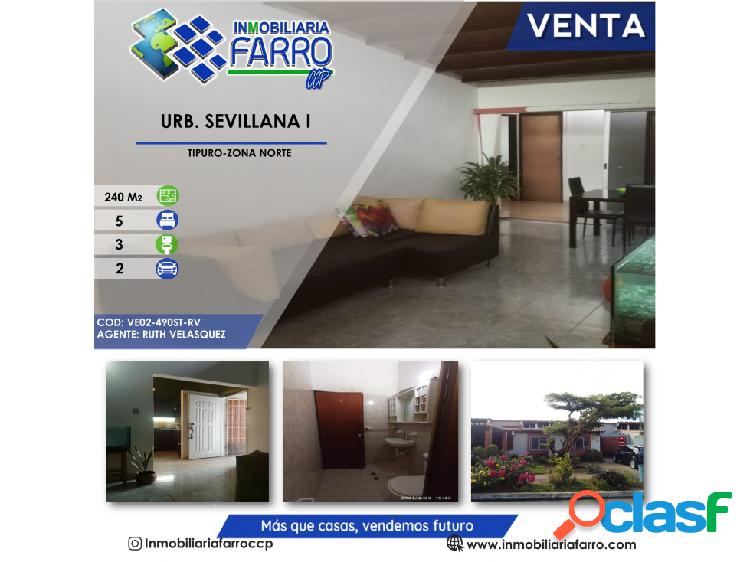 SE VENDE CASA EN URB. LA SEVILLANA I VE02-490ST-RV