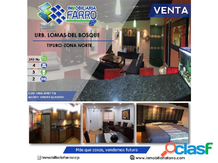 SE VENDE CASA EN LA URB LOMAS DEL BOSQUE VE02-504ST-YQ