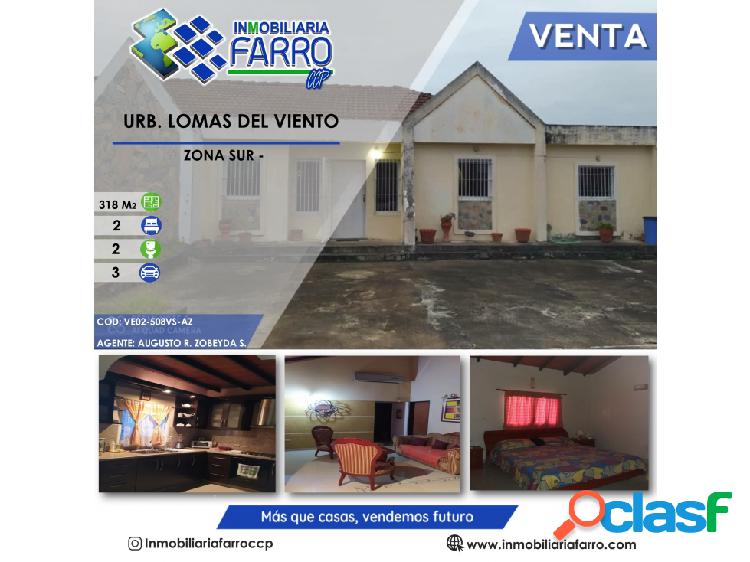 SE VENDE CASA EN URB LOMAS DEL VIENTO VE02-508VS-AZ