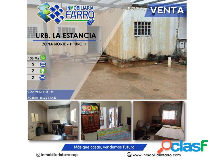 SE VENDE CASA EN TIPURO II, URB. LA ESTANCIA VE02-512ST-JV