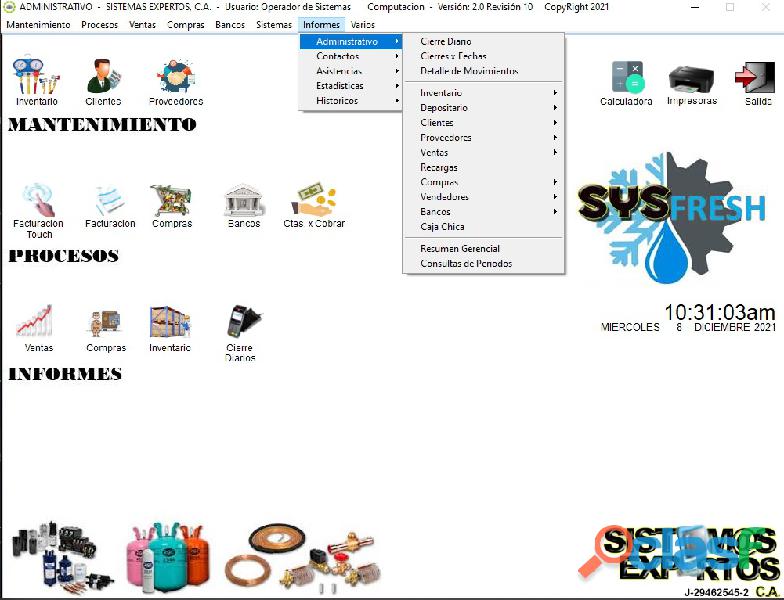 SOFTWARE ADMINISTRATIVO EMPRESA DE REFRIGERACION