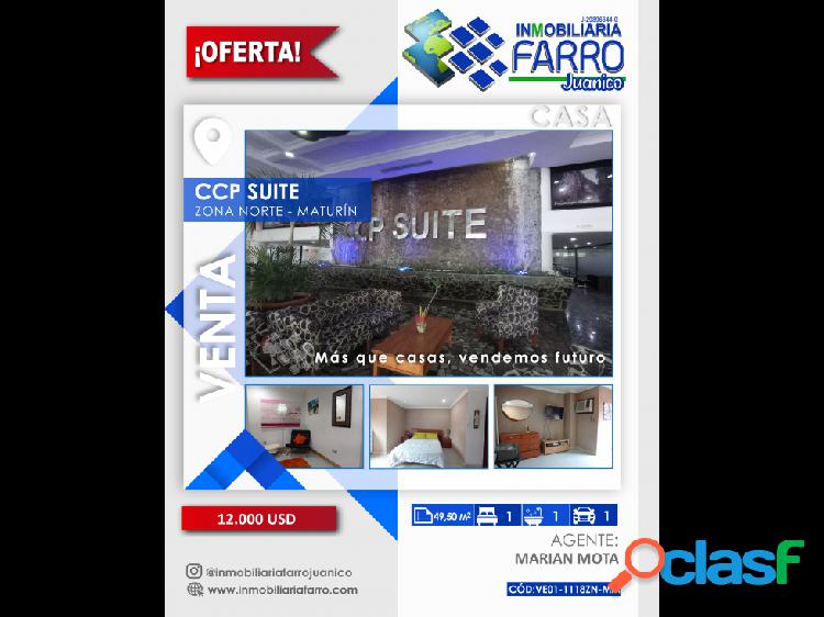 SE VENDE SUITE EN CCP, TIPURO MATURÍN VE01-1118ZN-MM