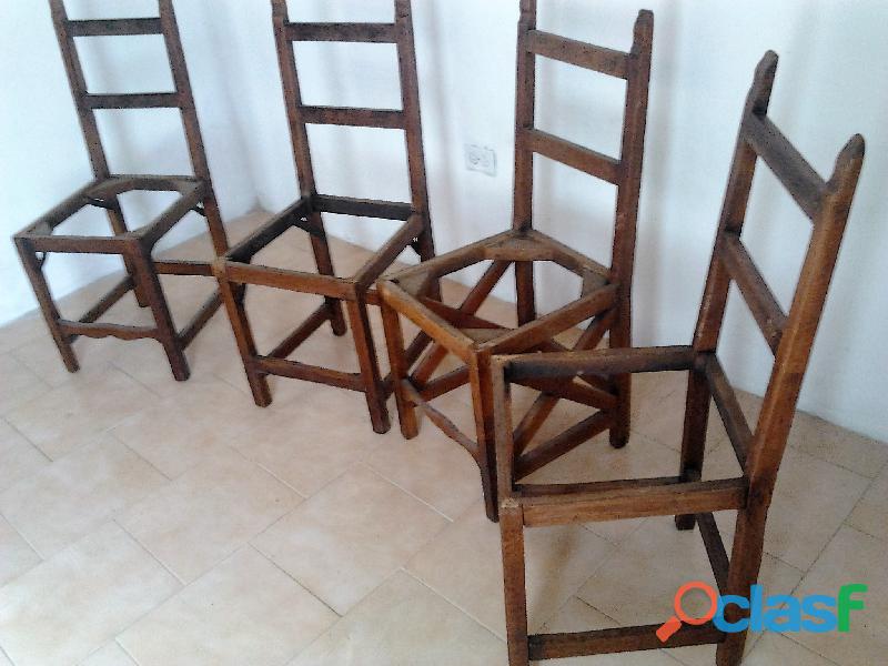 Marco de sillas de madera