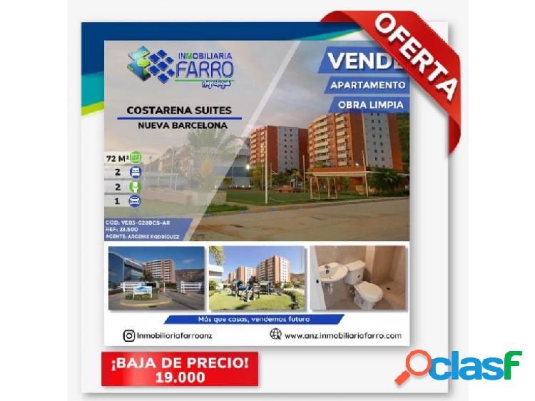 EN VENTA APARTAMENTO COSTARENA SUITES BARCELONA