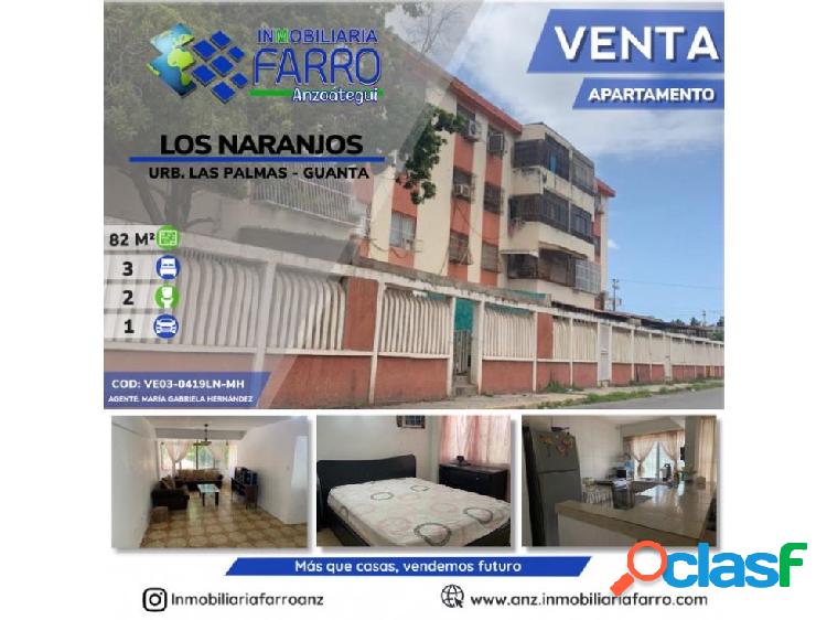 EN VENTA APARTAMENTO LOS NARANJOS - GUANTA VE03-0419LN-MH