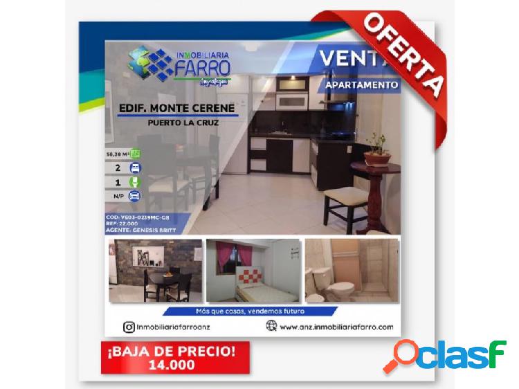 EN VENTA APARTAMENTO PUERTO LA CRUZ VE03-0239MC-GB