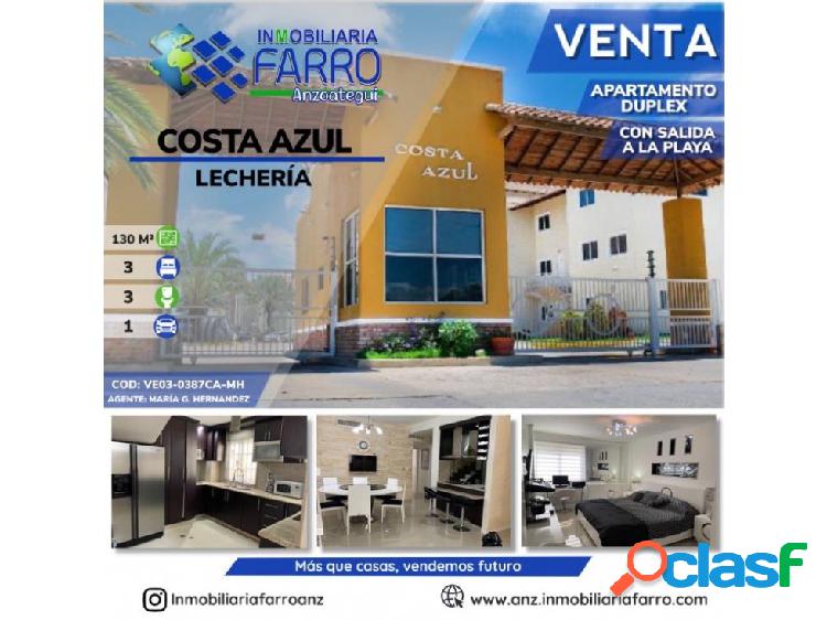 EN VENTA APTO DÚPLEX COSTA AZUL LECHERIA VE03-0388CA-MN