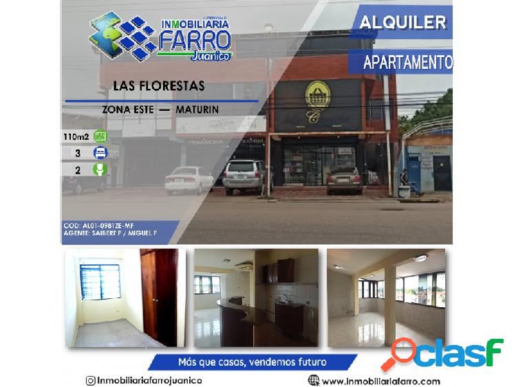 SE ALQUILA APARTAMENTO EN LA FLORESTA AL01-0981ZE-MF
