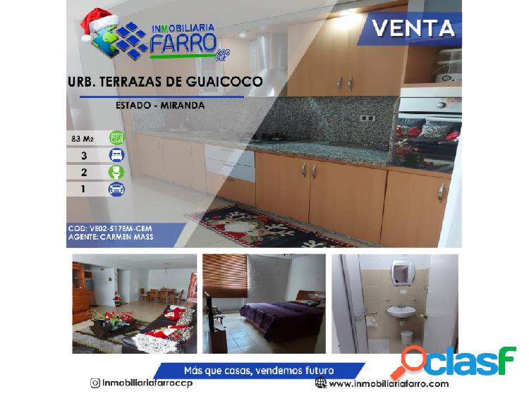 SE VENDE APTO EN URB. TERRAZAS DE GUAICOCO, EDO MIRANDA