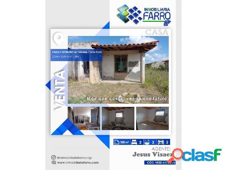 SE VENDE CASA EN PARQUE RESIDENCIAL SABANA CASA CLUB