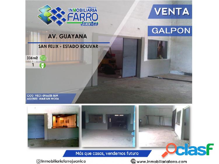 SE VENDE GALPON EN AV GUAYANA SAN FELIX VE01-0966EB-MM