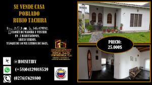 Se vende bella casa en el poblado se rubio tachira venezuela