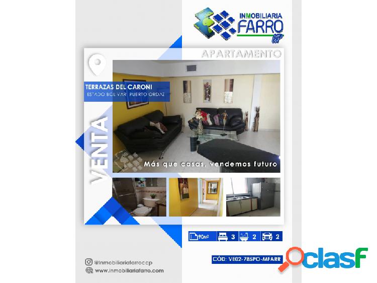 SE VENDE APARTAMENTO EN PUERTO ORDAZ VE02-785PO-MFARR