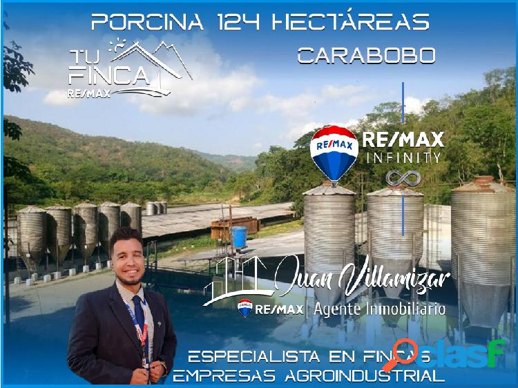 EN VENTA FINCA PORCINA PRODUCTIVA DE 124 HECTÁREAS CARABOBO