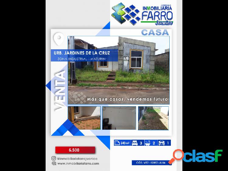 SE VENDE CASA URB JARDINES DE LA CRUZ ZONA INDUSTRIAL