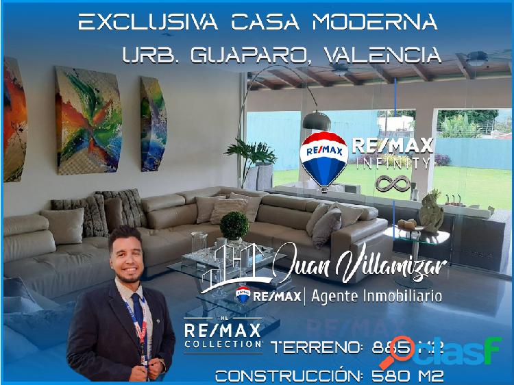 EN VENTA, EXCLUSIVA CASA DE 580 m2 EN URB. GUAPARO VALENCIA