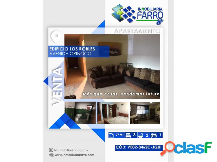 SE VENDE APARTAMENTO EDIF LOS ROBLES VE02-846SC-JQUI