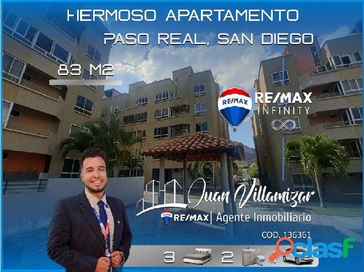 EN VENTA, APARTAMENTO 83 m2. PASO REAL, SAN DIEGO CARABOBO