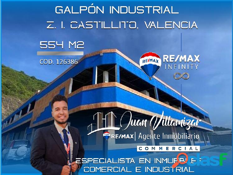 EN VENTA GALPÓN 554 m2. ZONA INDUSTRIAL CASTILLITO VALENCIA