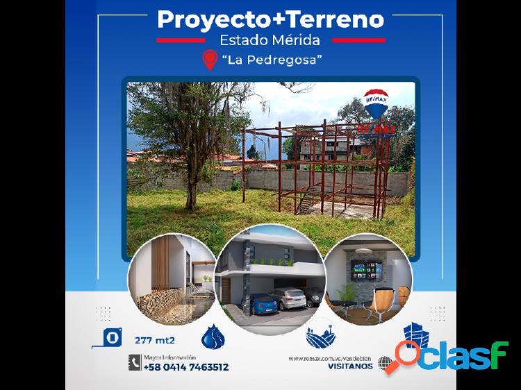 Proyecto en Construcción (Terreno), La Pedregosa, Mérida.