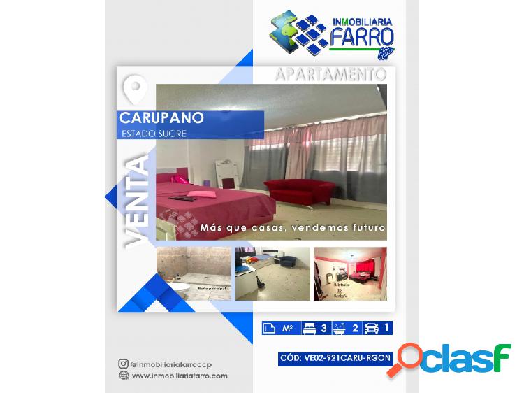 SE VENDE APARTAMENTO EN BELLO MONTE CARUPANO