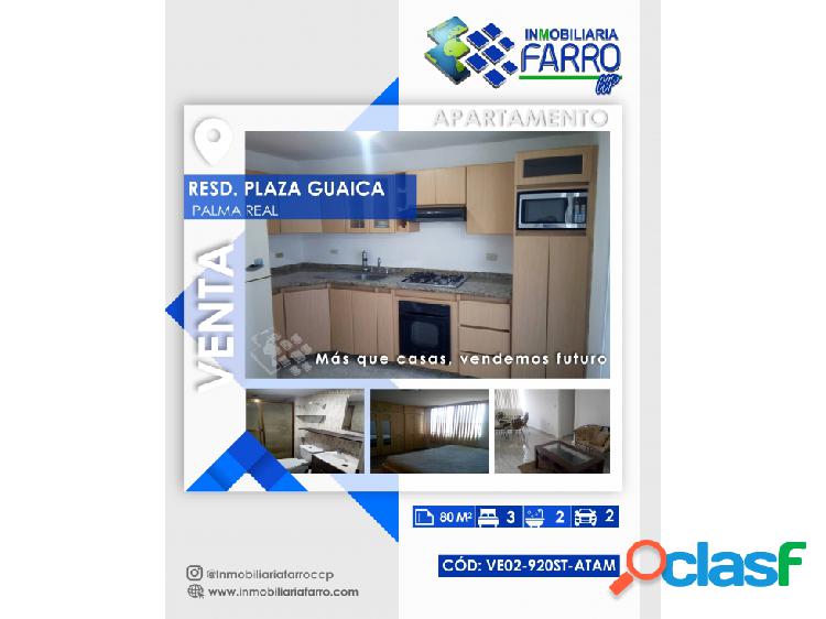 SE VENDE APARTAMENTO PLAZA GUAICA PALMA REAL VE02-920ST-ATAM