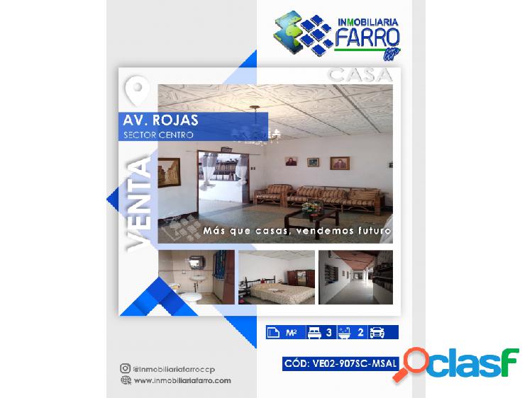 SE VENDE CASA CON LOCAL COMERCIAL EN AVENIDA ROJAS