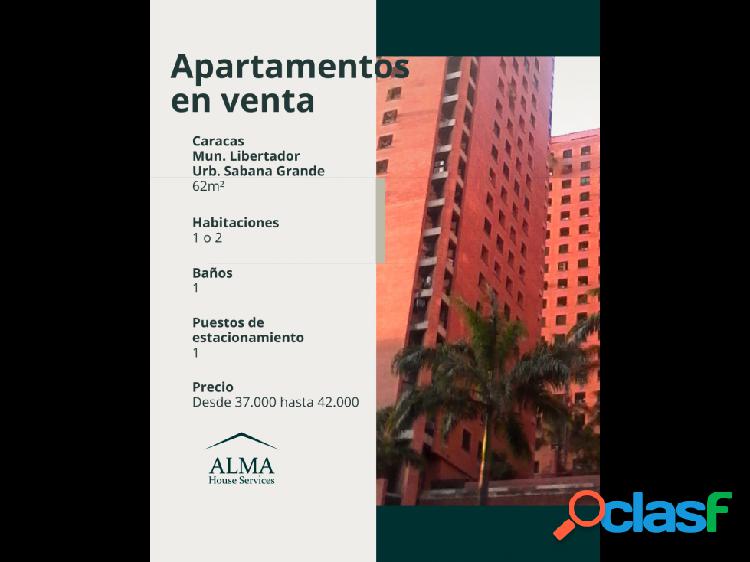 Varios apartamentos en venta de 1h o 2h en Sabana Grande