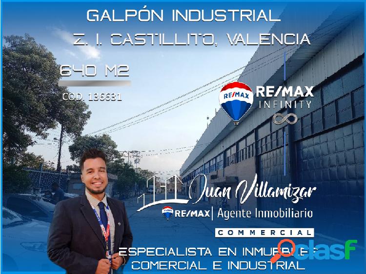 JUAN VILLAMIZAR VENDE GALPÓN 640 m2. ZONA INDUSTRIAL