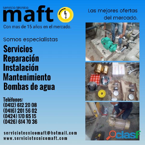 Instalación reparación bombas de agua en Caracas