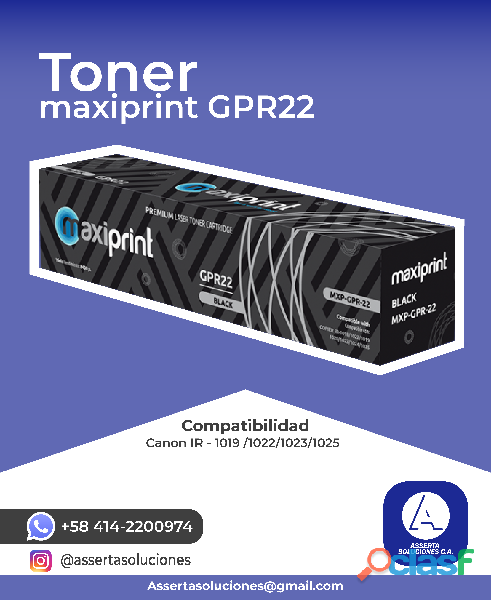 Toner GPR22 Maxiprint para Canon IR 1019/1023/1025/1018/1022